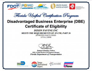 DBE certification